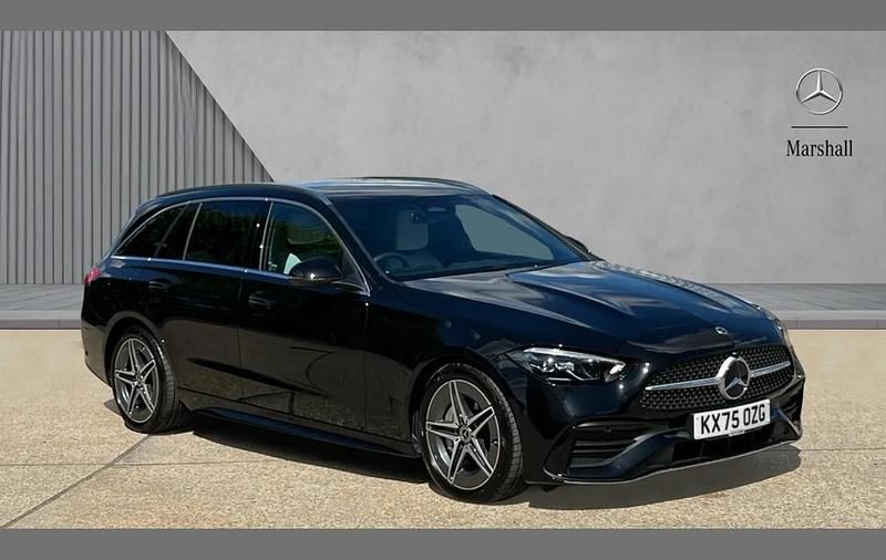 Used Mercedes C200 AMG line 200 HP (147 kW) 2025 Black Estate