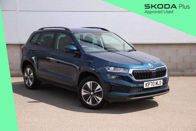 Blue Used 2022 Skoda Karoq SE Drive SUV | £14,595 (Fair price) - Image 1/4