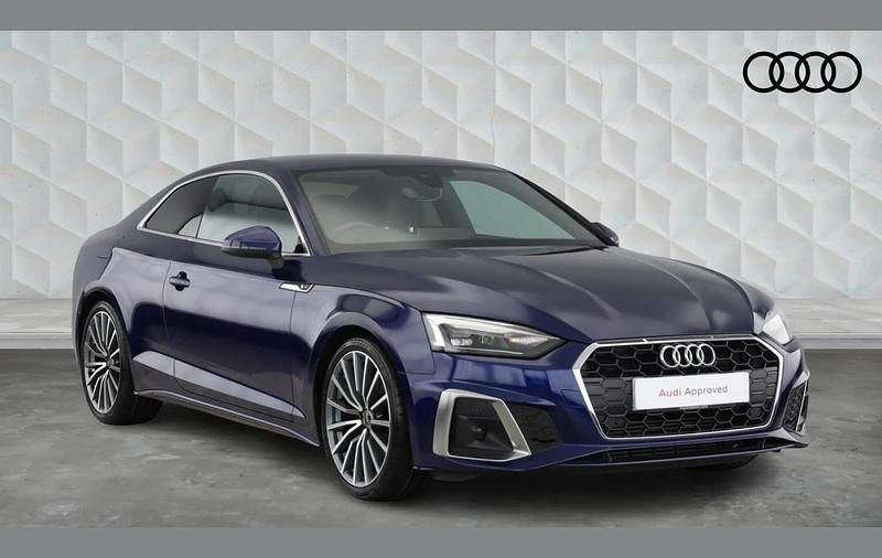 Used Audi A5 S-Line 150 HP (110 kW) 2023 Navarra blue Coupe