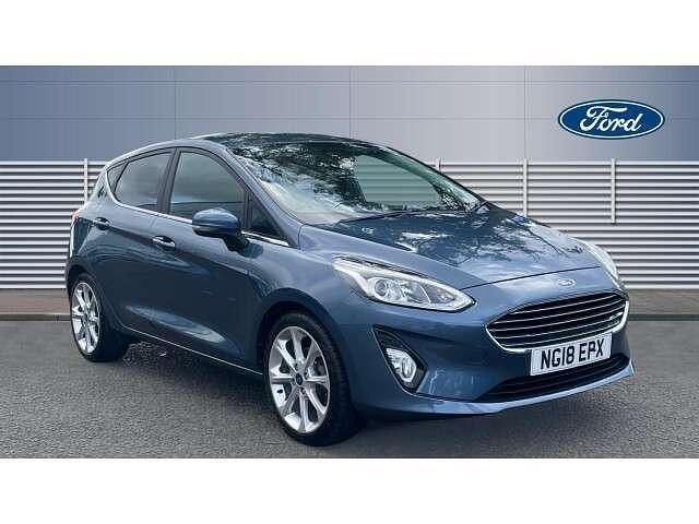 Blue Used 2018 Ford Fiesta Titanium Hatchback | £7,500 (Fair price) - Image 1/4
