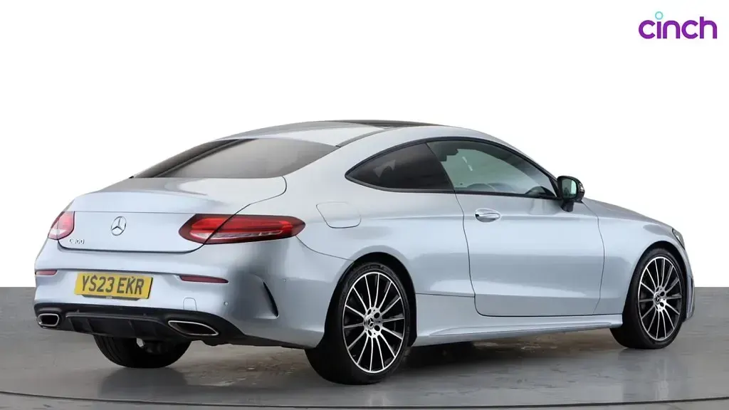 Used Mercedes C300 AMG line 258 HP (189 kW) 2023 Silver Coupe