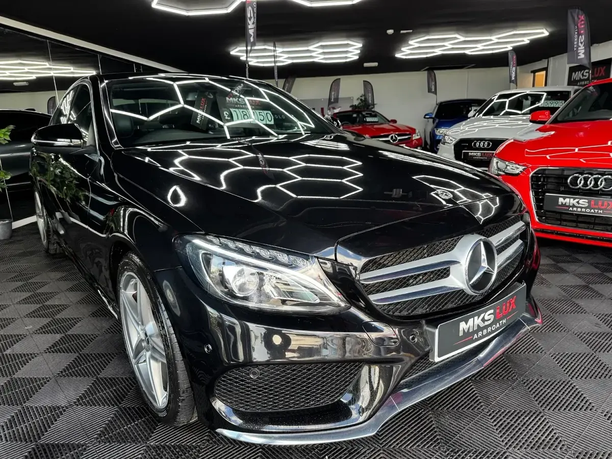 Used Mercedes C200 AMG line 184 HP (135 kW) 2018 Black Sedan