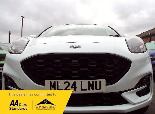 Frozen white New 2024 Ford Puma Gen-E ST-Line X Hatchback | £22,000 - Image 1/4