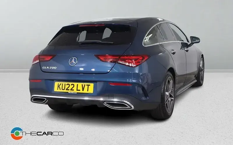 Used Mercedes CLA200 AMG line 163 HP (119 kW) 2022 Blue Coupe