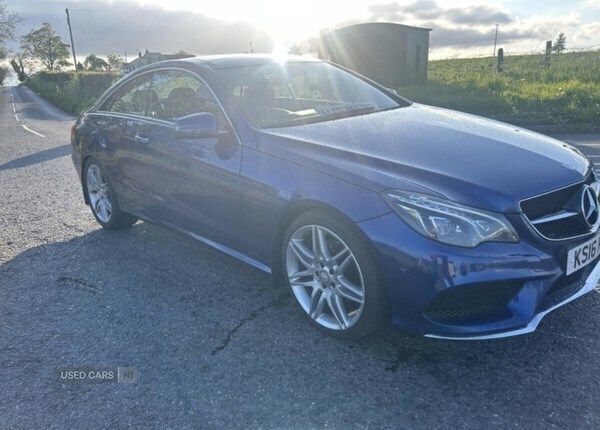 Blue Used 2016 Mercedes E220 AMG line Coupe | £10,495 (Fair price) - Image 1/4