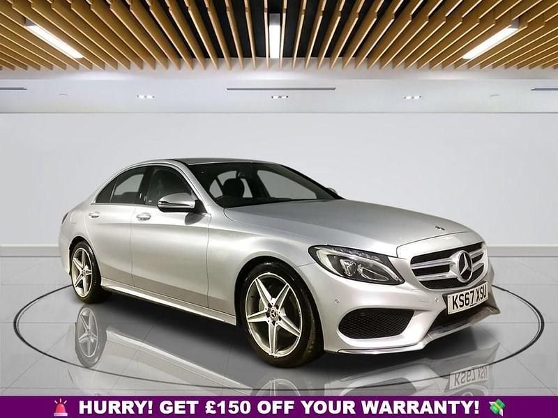 Silver Used 2017 Mercedes C220 AMG line Sedan | £12,699 (Fair price) - Image 1/4