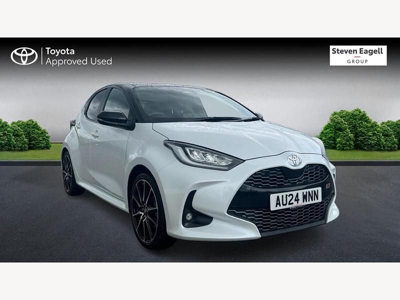 White/black Used 2024 Toyota Yaris Hybrid Sport Hatchback | £22,666 (A bit pricey) - Image 1/3