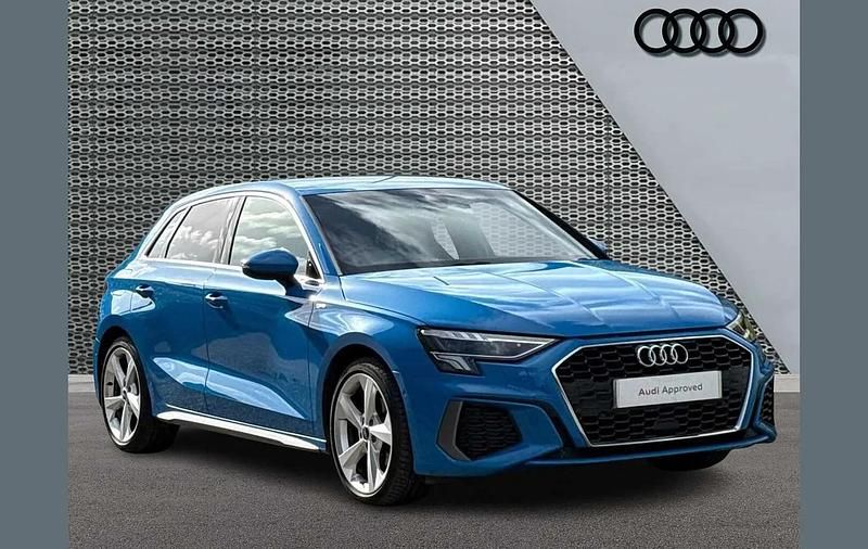 Used Audi A3 S-Line 147 HP (108 kW) 2023 Blue Sedan