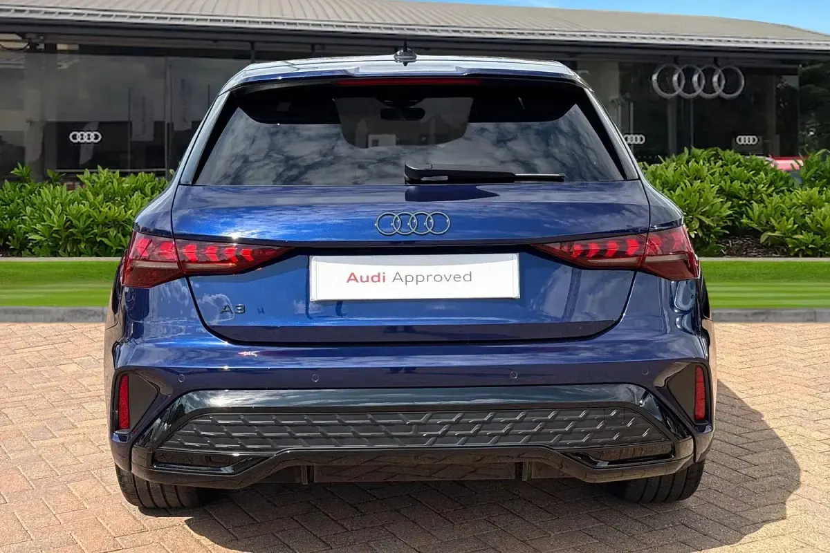 Used Audi A3 Black Edition 150 HP (110 kW) 2025 Blue Hatchback