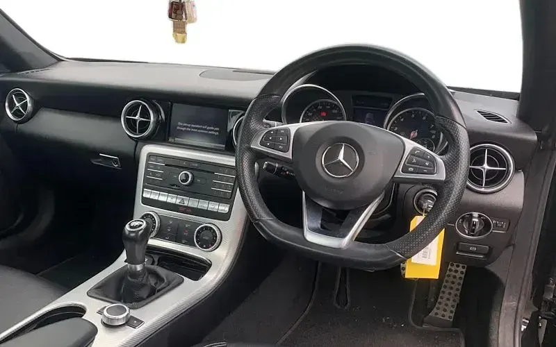 Used Mercedes SLC200 AMG line 184 HP (135 kW) 2018 Black Cabriolet