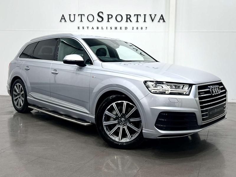Silver Used 2018 Audi Q7 S-Line SUV | £28,990 (Fair price) - Image 1/3
