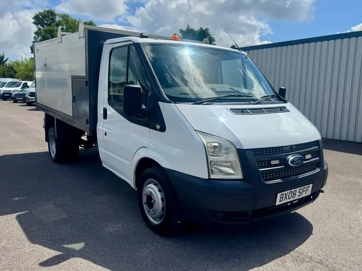 Used Ford Transit 100 HP (73 kW) 2008 White Cabriolet