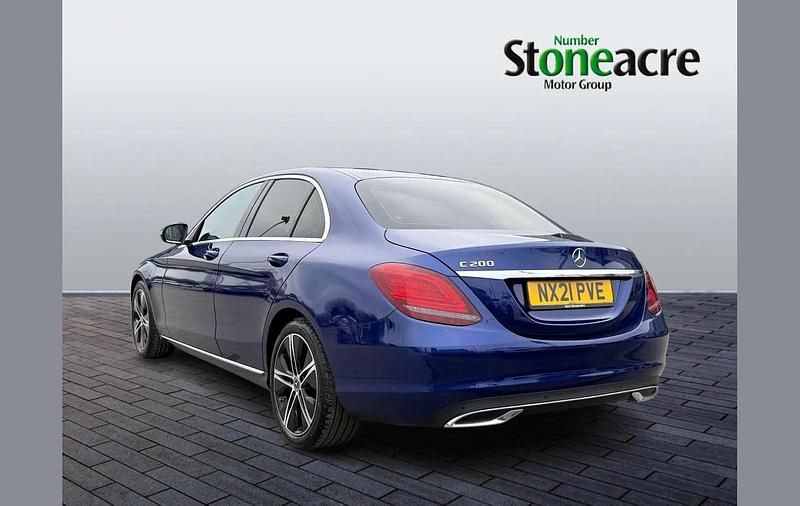 Used Mercedes C200 180 HP (132 kW) 2021 Blue Sedan