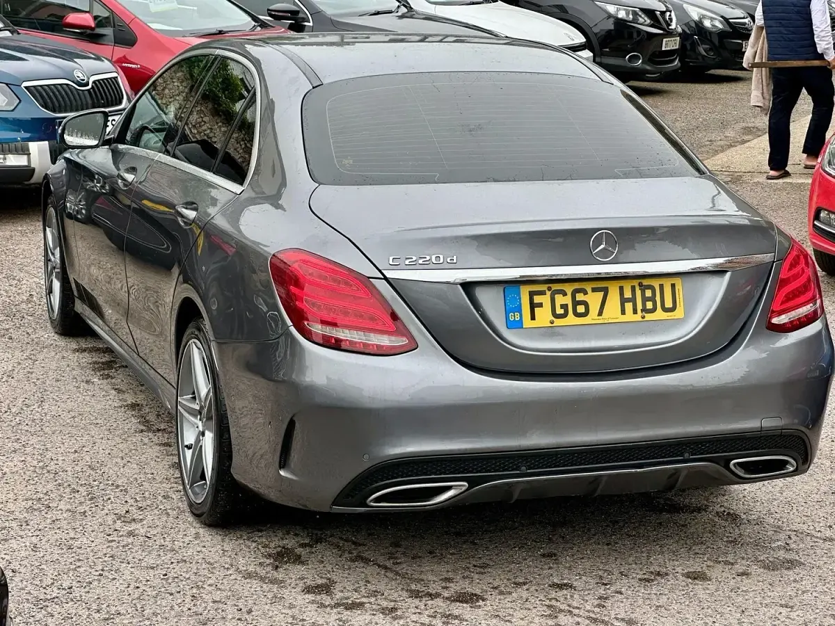Used Mercedes C220 AMG line 170 HP (125 kW) 2017 Grey Sedan