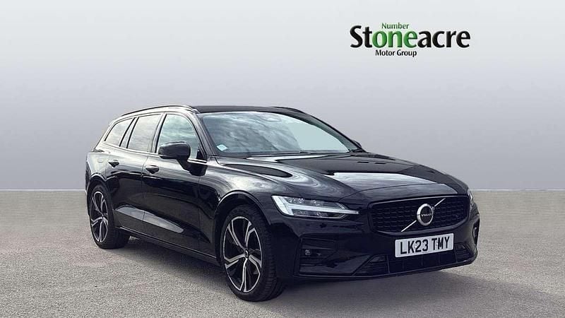 Black Used 2023 Volvo V60 Plus Estate | £25,495 (Fair price) - Image 1/4