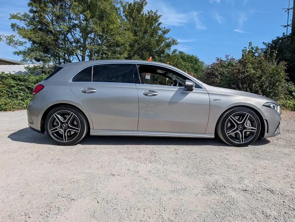 Used Mercedes A35 AMG Premium 300 HP (220 kW) 2019 Silver Hatchback