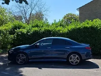 Used Mercedes CLA250e AMG Line Premium 218 HP (160 kW) 2022 Blue Coupe