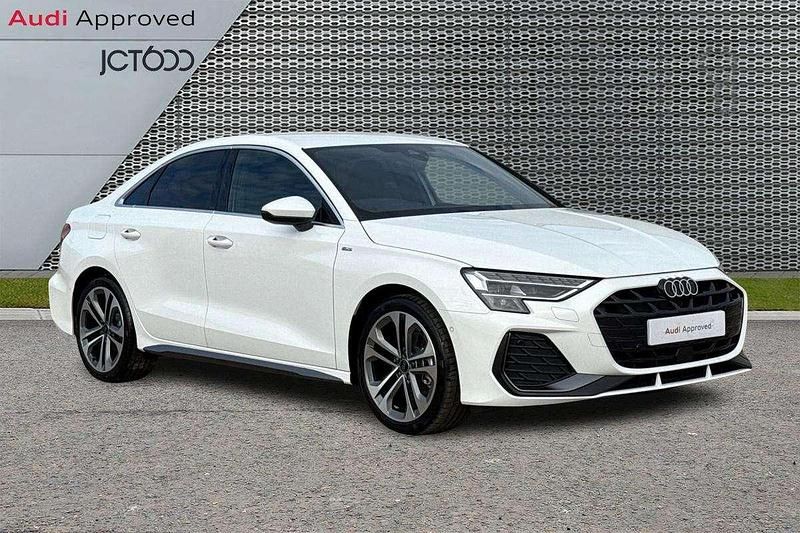 White Used 2025 Audi A3 S-Line Sedan | £30,769 (Expensive) - Image 1/4