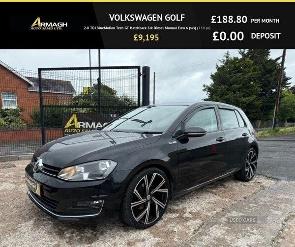 Black Used 2016 VW Golf VII GT Hatchback | £9,195 (Fair price) - Image 1/1