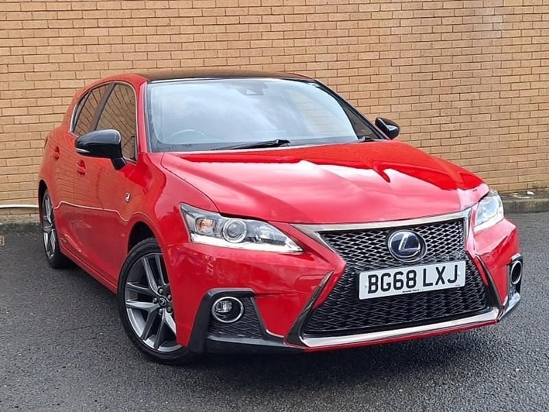 Used Lexus CT200h Sport Line 136 HP (100 kW) 2018 Red Hatchback