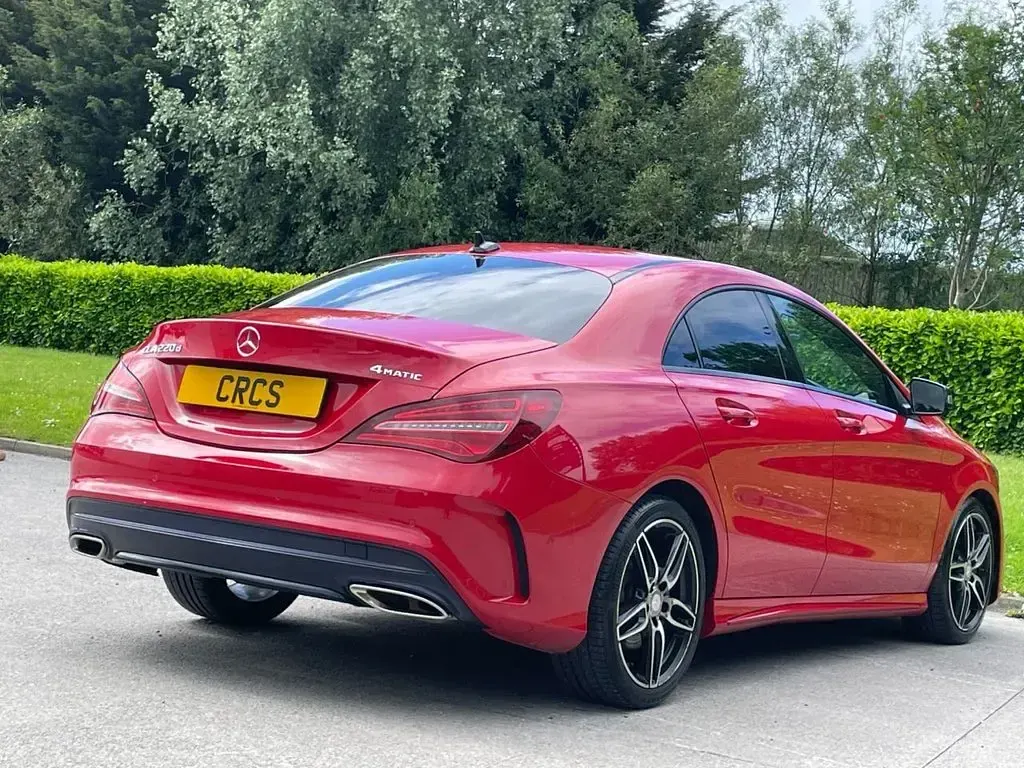 Used Mercedes CLA220 AMG line 177 HP (130 kW) 2017 Red Coupe