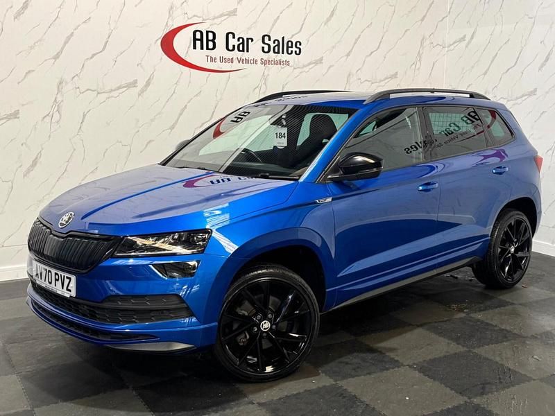 Blue Used 2020 Skoda Karoq SportLine SUV | £16,299 (A bit pricey) - Image 1/3