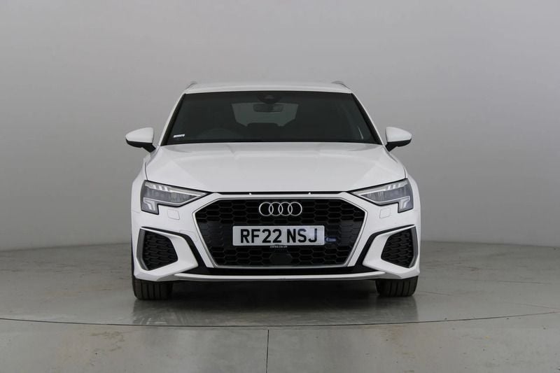 White Used 2022 Audi A3 Sportback e-tron S-Line Sedan | £20,263 (Good price) - Image 1/4