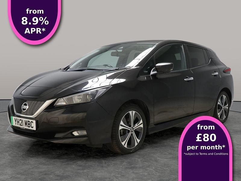 Black Used 2021 Nissan Leaf N-Connecta Hatchback | £7,365 (Fair price) - Image 1/4