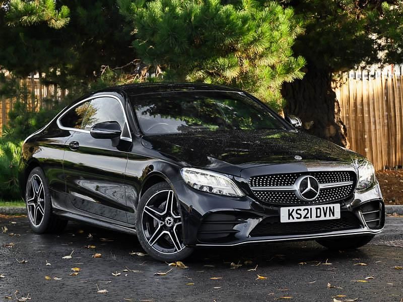 Black Used 2021 Mercedes C220 AMG line Coupe | £19,998 (Fair price) - Image 1/4