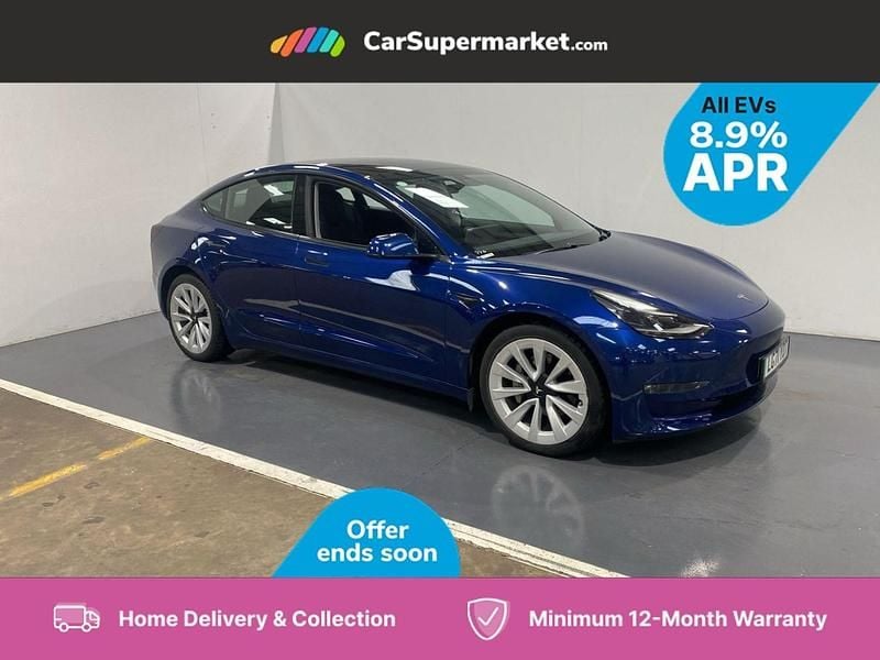 Blue Used 2021 Tesla Model 3 Long Range AWD Sedan | £22,097 (Fair price) - Image 1/3