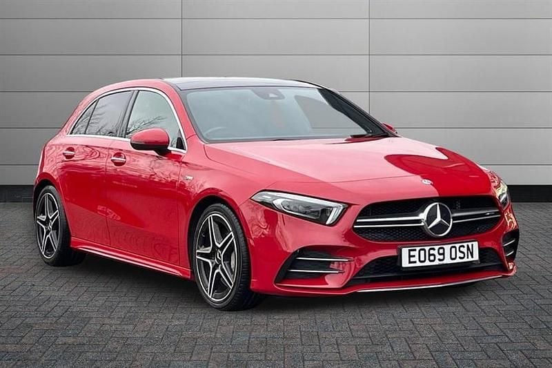Used Mercedes A35 AMG Premium Plus 306 HP (225 kW) 2019 Red Hatchback