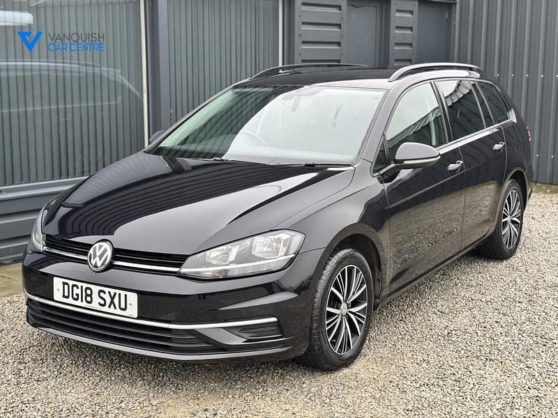 Black Used 2018 VW Golf VII SE Estate | £8,295 (Good price) - Image 1/4