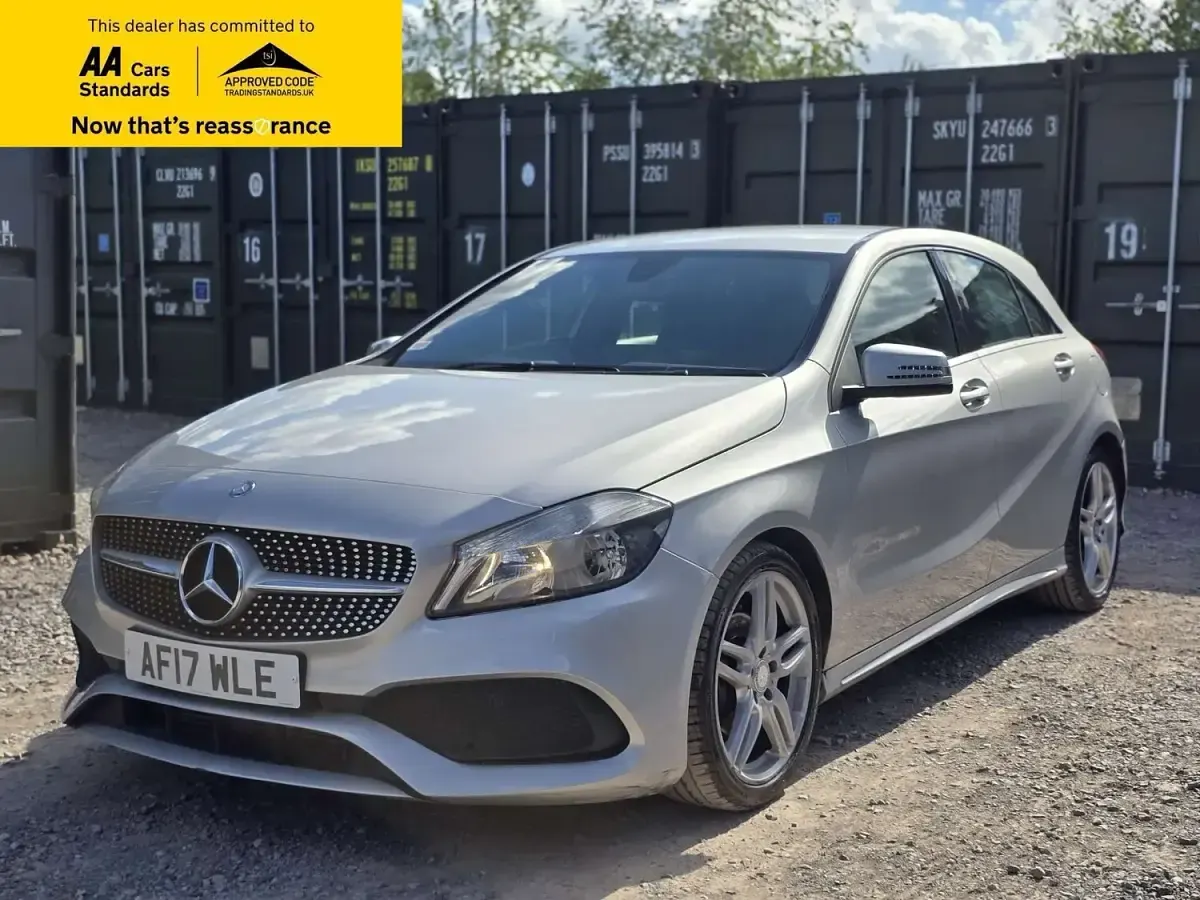 Used Mercedes A200 AMG line 136 HP (100 kW) 2017 Silver Hatchback