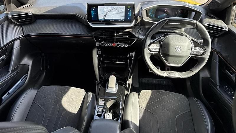 Yellow Used 2021 Peugeot e-208 Premium Hatchback | £12,959 (Fair price) - Image 1/4