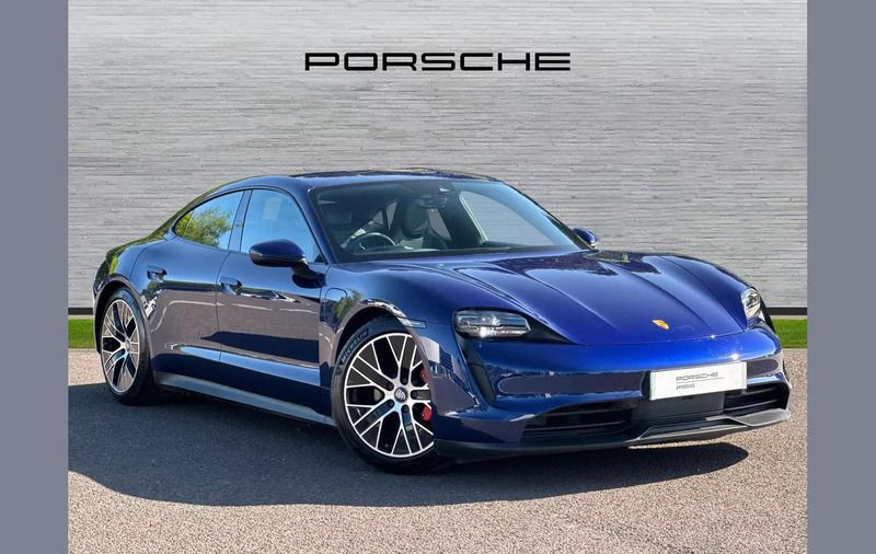 Gentian blue Used 2021 Porsche Taycan Sedan | £43,990 (Fair price) - Image 1/3