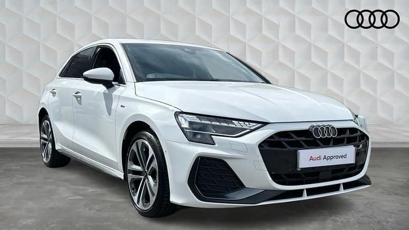 White Used 2025 Audi A3 e-tron S-Line Hatchback | £27,979 (Fair price) - Image 1/4