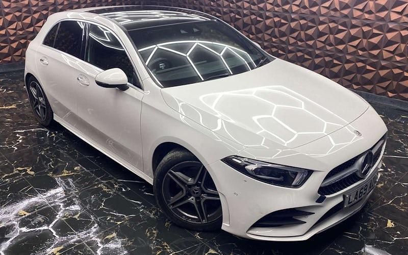 Used Mercedes A220 AMG Line Premium Plus 190 HP (139 kW) 2019 White Hatchback
