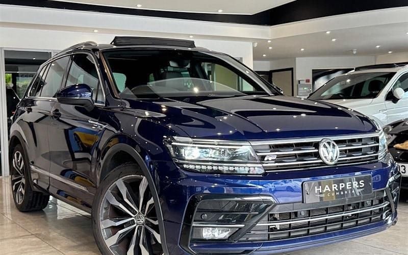 Blue Used 2017 VW Tiguan R-line SUV | £21,995 (Fair price) - Image 1/4