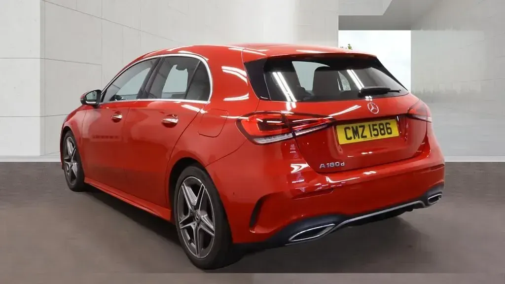 Used Mercedes A180 AMG line 116 HP (85 kW) 2019 Red Hatchback