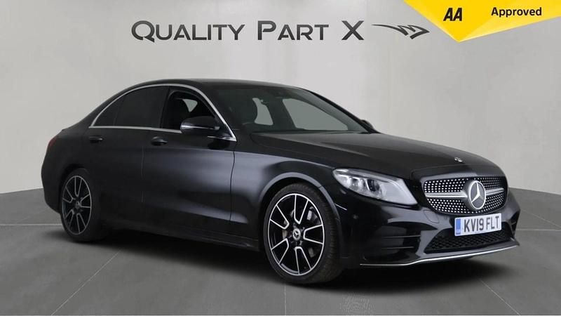 Black Used 2019 Mercedes C220 AMG line Sedan | £15,675 (Good price) - Image 1/4