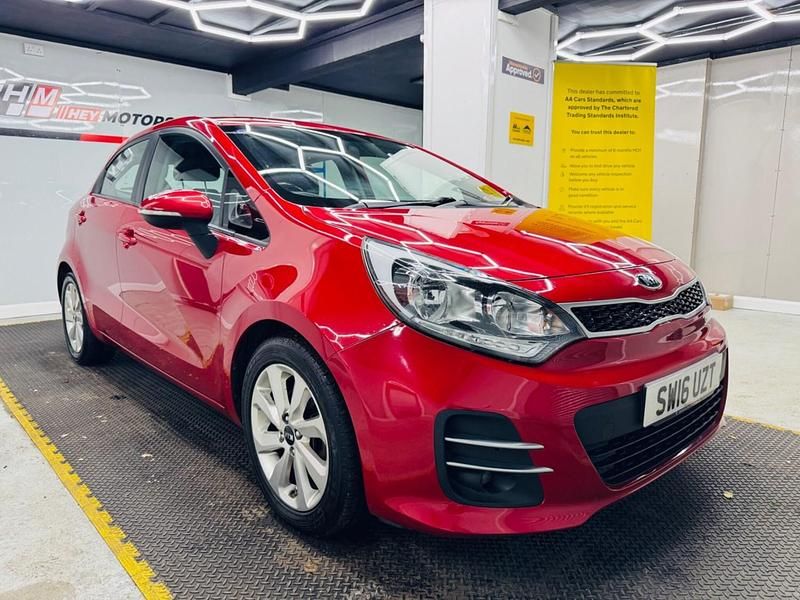 Red Used 2016 Kia Rio Hatchback | £3,490 (Good price) - Image 1/4
