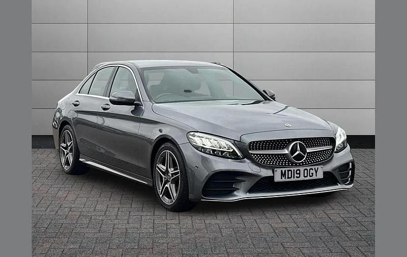Used Mercedes C200 AMG line 180 HP (132 kW) 2019 Grey Sedan
