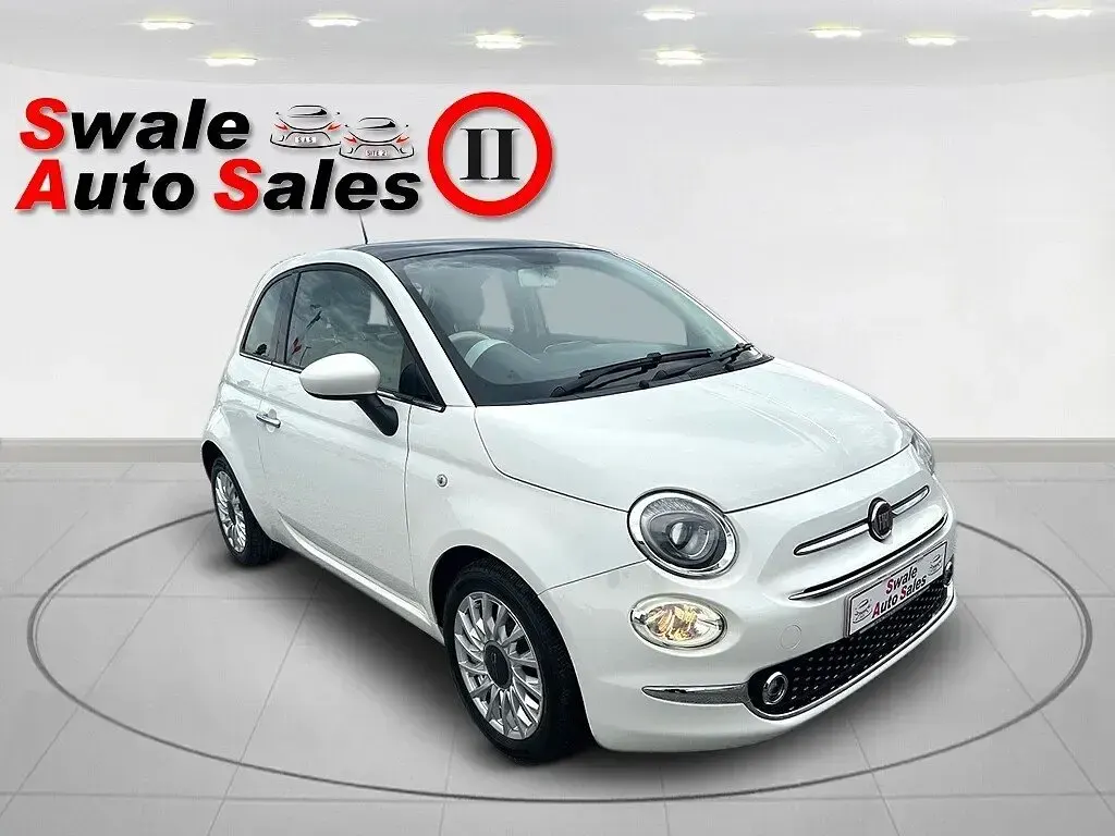 Used Fiat 500 Lounge 69 HP (50 kW) 2016 White Hatchback