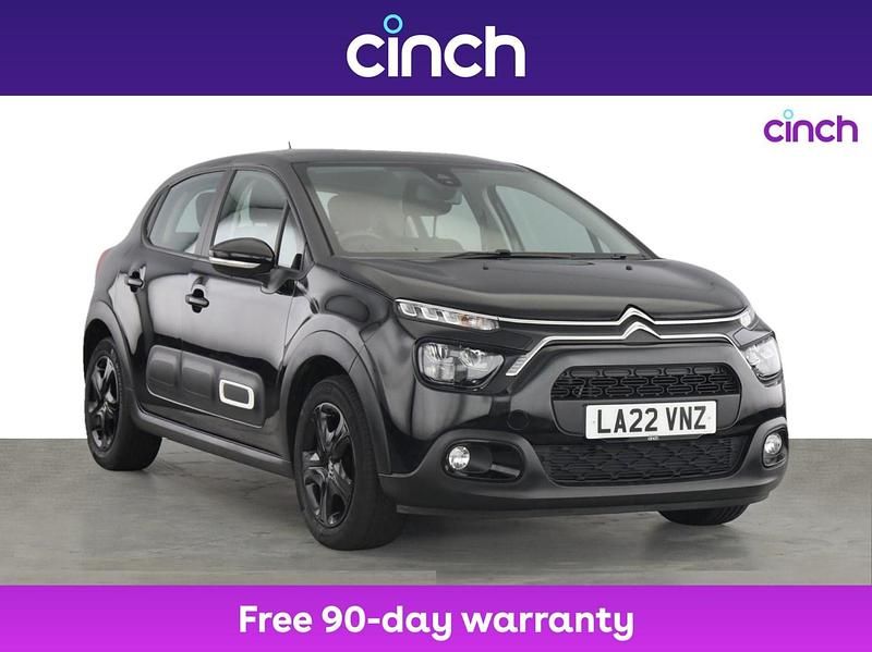 Black Used 2022 Citroën C3 PureTech Hatchback | £9,499 (Good price) - Image 1/3