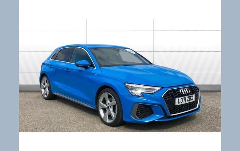 Used Audi A3 S-Line 110 HP (80 kW) 2022 Blue Sedan