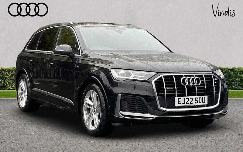 Black Used 2022 Audi Q7 S-Line SUV | £39,390 (Fair price) - Image 1/4