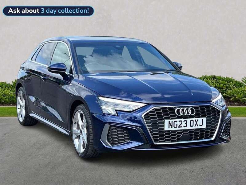 Blue Used 2023 Audi A3 S-Line Hatchback | £22,796 (Fair price) - Image 1/4