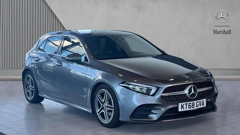 Mountain grey metallic Used 2018 Mercedes A180 Premium Hatchback | £15,880 (Fair price) - Image 1/4
