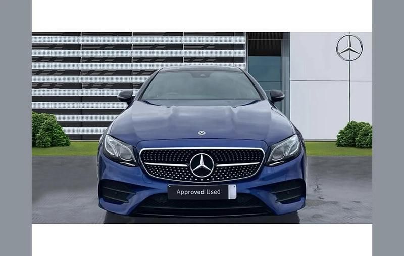 Used Mercedes E300 AMG line 245 HP (180 kW) 2020 Blue Coupe