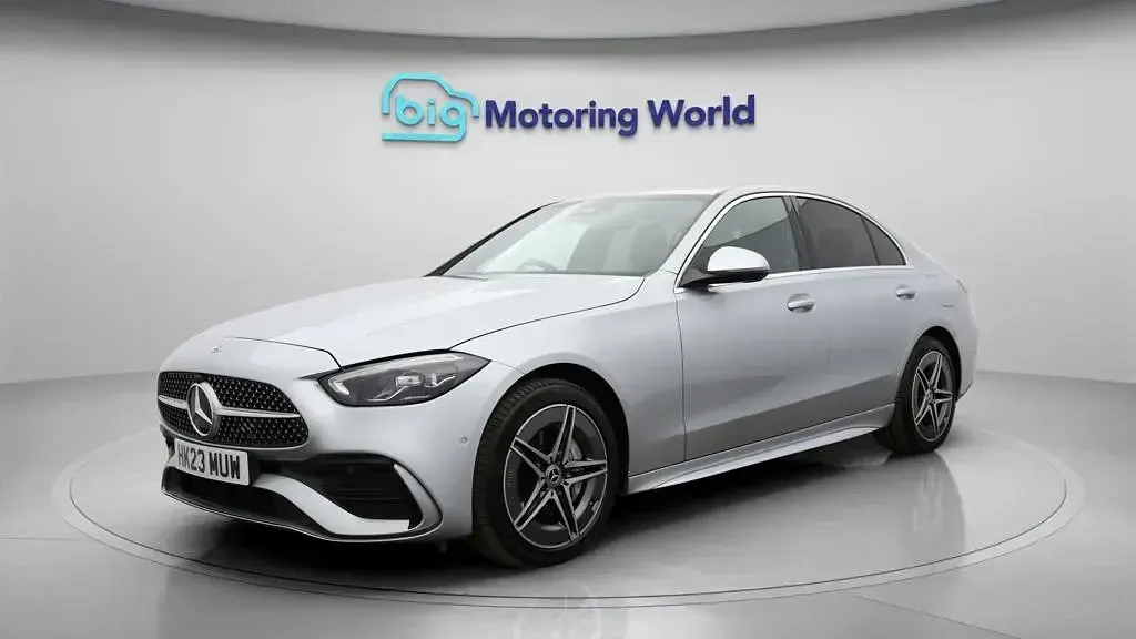 Used Mercedes C300e AMG line 313 HP (230 kW) 2023 Silver Sedan